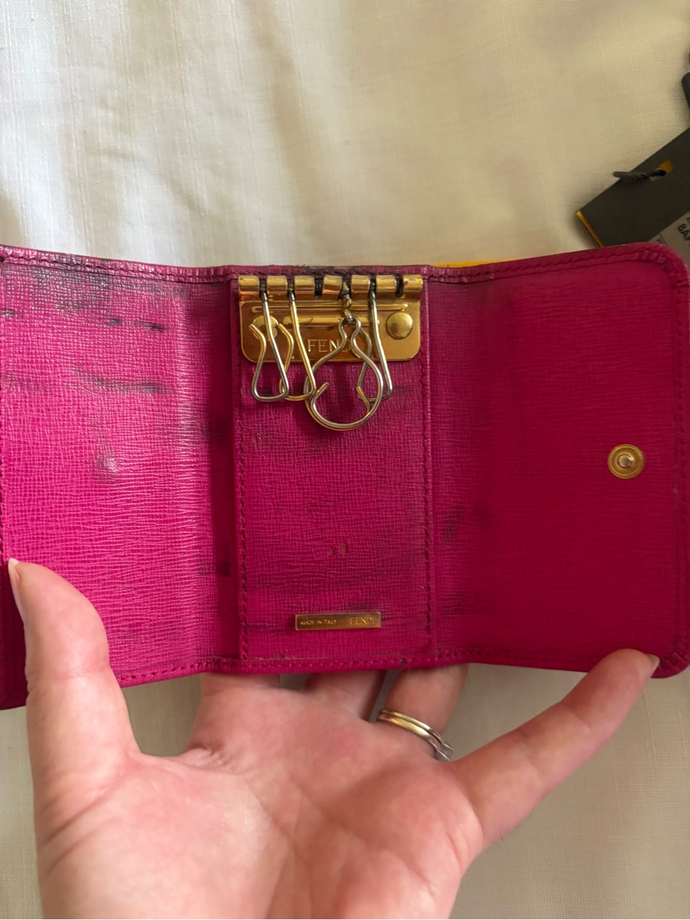 Auth Fendi logo Key card case - Picture 8 of 10